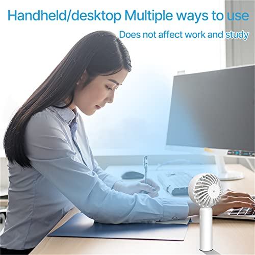 Lawrni Handheld Cool Fan, [Ice Hockey Cooling] Mini Portable Hand Fan,Summer USB Rechargeable Personal Fan, Small Fan with 3 Speeds and for Travel/Commute/Makeup/Office