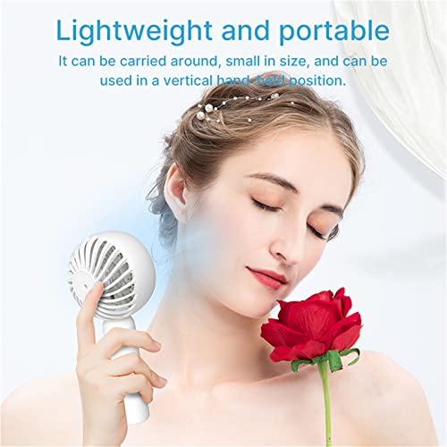 Lawrni Handheld Cool Fan, [Ice Hockey Cooling] Mini Portable Hand Fan,Summer USB Rechargeable Personal Fan, Small Fan with 3 Speeds and for Travel/Commute/Makeup/Office