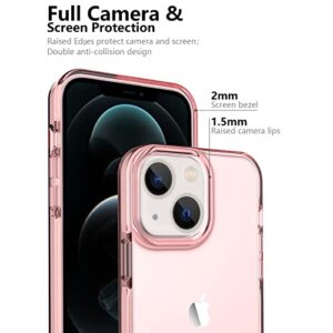 ArtsEvo Designed for iPhone 14 Case and iPhone 13 Case, 6.6ft Drop Protection, Full Body Screen Camera Protective Phone Case,Pink