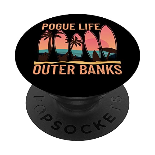 Pogue Life Outer Banks Beach Sunset Surfing Pogue Life PopSockets Swappable PopGrip