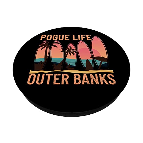 Pogue Life Outer Banks Beach Sunset Surfing Pogue Life PopSockets Swappable PopGrip