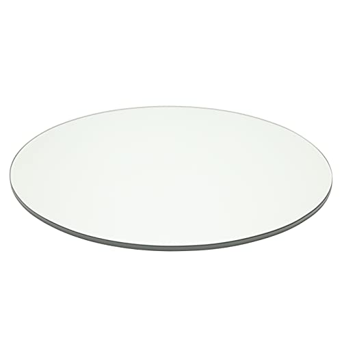 32" Round Tempered Clear Glass Table Top - 3/8" Thick with Flat Polish Edge