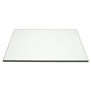 pro safe glass 14 square tempered clear glass table top - 3/8 thick with flat polish edge