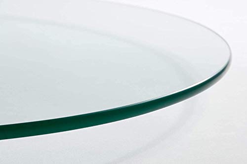 Pro Safe Glass Pro Safe 29'' Round Tempered Clear Glass Table Top - 3/8'' Thick with Flat Polish Edge