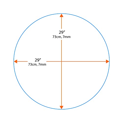 Pro Safe Glass Pro Safe 29'' Round Tempered Clear Glass Table Top - 3/8'' Thick with Flat Polish Edge