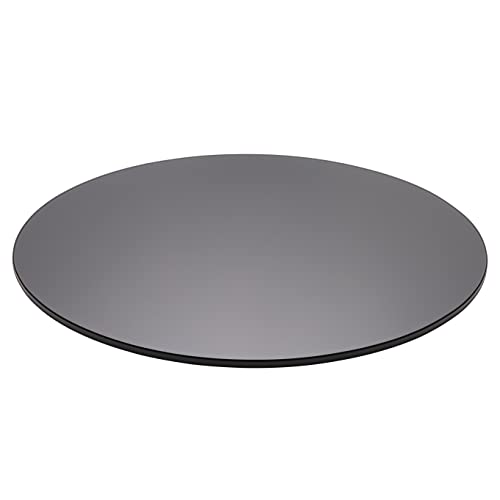 Pro Safe Glass 24" Round Tempered Gray Glass Table Top - 1/4" Thick with Flat Polish Edge