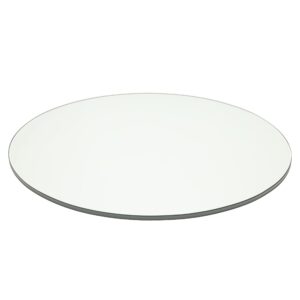 pro safe glass 24 inches round tempered clear glass table top - 1/4 inches thick with flat polish edge
