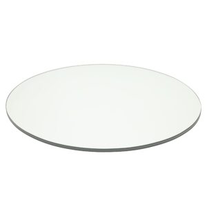 Pro Safe Glass 24 inches Round Tempered Clear Glass Table Top - 1/4 inches Thick with Flat Polish Edge