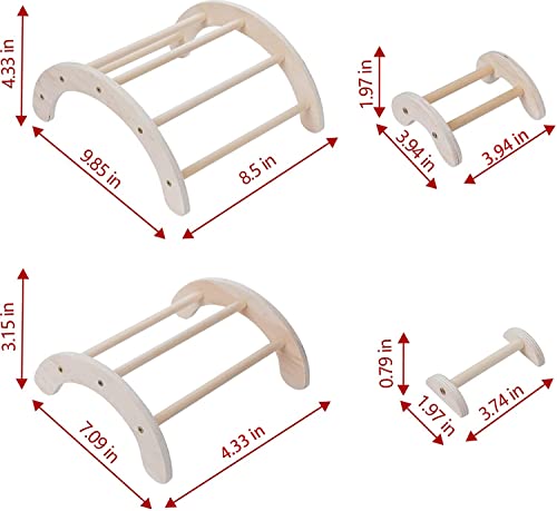 Chick Perch for Coop Brooder: Dorakitten 4Pcs Chicken Perch Stand Roosting Training, Chicken Coop Accessories Toys for Baby Birds Hens Parrots, Chicken Swing Toy Easy to Assemble and Clean