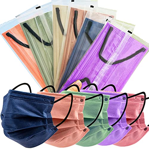 Disposable Face Mask Individually Wrapped,3 Ply Print Masks(5 style,Choose The Size You Need,Adult or Kids/50Pcs or 30 Pcs) (Morandi)