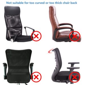 Office Chair Headrest Universal Attachment, Neck Support Cushion Clip on, Elastic Sponge Head Pillow for Ergonomic Executive Chair Detachable, Height & Angle Adjust Upholstered, Chair Not Included