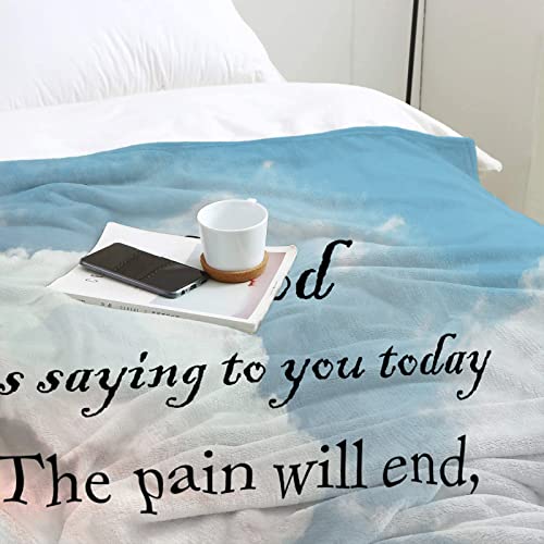 Bible Verse Blanket Christian Gifts for Women Prayer Throw Blanket with Inspirational Thought Religious Spiritual Catholic Gifts for Women Get Well Soon Gifts for Women Healing Blanket 60"x50"
