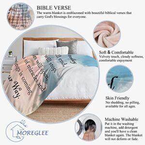 Bible Verse Blanket Christian Gifts for Women Prayer Throw Blanket with Inspirational Thought Religious Spiritual Catholic Gifts for Women Get Well Soon Gifts for Women Healing Blanket 60"x50"