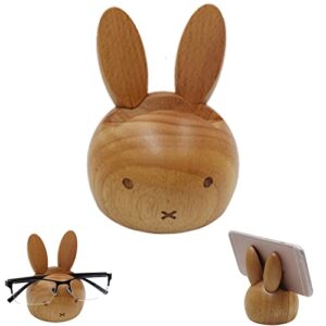 glasses holder, cute rabbit statue glasses holder sunglasses display stand, home desk decoration gift 3.35*4.33 inch
