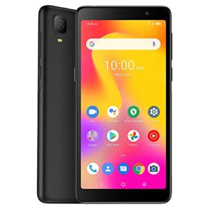 tcl a30 unlocked smartphone with 5.5" hd+ display, 8mp rear camera, 32gb+3gb ram, 3000mah battery, android 11, prime black (renewed)