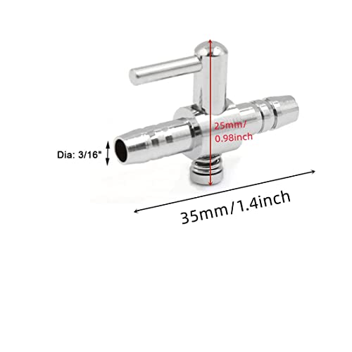 GDQLCNXB 12Pcs Aquarium Fish Tank Air Pump Splitter,3/16" Standard Hose Lines,One-Way Air Flow Control Lever Valve Splitter Distributor for Fish Tank