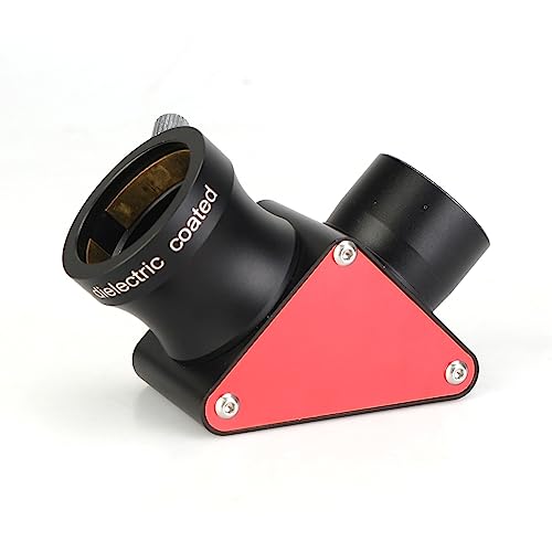 SKYOPTIKST 1.25" Zenith Diagonal Dielectric Mirror for Refractor Astronomical Telescope 99% Reflection Accessories 90 Degree