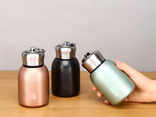 Stainless Steel Water Bottle, Mini Vacuum Insulated Water Bottle Leakproof Vacuum Flask for Women Kids Sport Tumbler Cup Hot and Cold Coffee Travel Mug 10 OZ