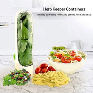 WZSSM Herb Saver Best Keeper for Freshest Produce, Lasting Refrigerator Herb Keeper, Containers, Clear Herb Savor Pod, Herb Storage Container for Cilantro, Mint, Asparagus (Set of 3)