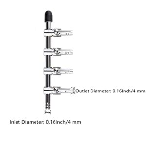 4-Way Air Flow Control Lever Valve with Airline Tubing Connector for Aquarium 2Pcs