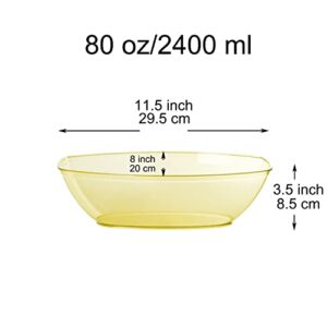 Youngever 8 Pack 80 Ounce Luau Plastic Mixing and Serving Bowls, Popcorn Bowls, Salad Bowls, Chip and Dip Serving Bowls, Set of 8 (Rainbow)