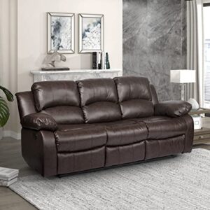 lexicon humphreys wall-hugger manual double reclining sofa, brown