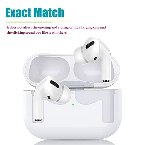 [3 Pairs] Pious AirPods Pro Silicone Replacement Ear Tips for AirPods Pro Accessories with a Portable Storage Box and fit The Charging case (White S/M/L)