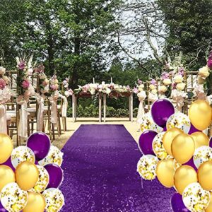 Graduation Party Decorations Purple Gold NYU 2023 Purple Gold Balloons Birthday Party Decorations Women Purple Gold/Class of 2023 Graduation Party Supplies/ISU Balloons 45pcs Wedding