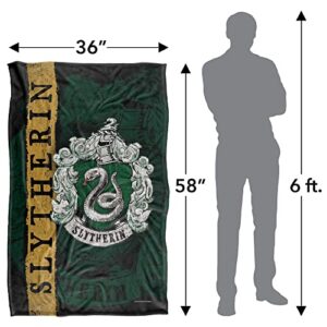 Harry Potter Blanket, 36"x58" Harry Potter House Crest Slytherin Silky Touch Super Soft Throw Blanket