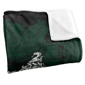 Harry Potter Blanket, 36"x58" Harry Potter House Crest Slytherin Silky Touch Super Soft Throw Blanket