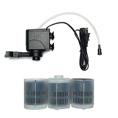 AQUA-ATL 480 GPH Aquarium Submersible Internal Filter for (Up to 160 Gallon) Fish and Turtle Tank Pond (480 GPH Filter)