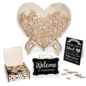 wedding guest book alternative - personalized heart guest book, rustic wedding guest book, heart drop wedding reception, heart frame wedding guest book, wooden drop box, guest book sign