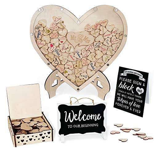 Wedding Guest Book Alternative - Personalized Heart Guest Book, Rustic Wedding Guest Book, Heart Drop Wedding Reception, Heart Frame Wedding Guest Book, Wooden Drop Box, Guest Book Sign