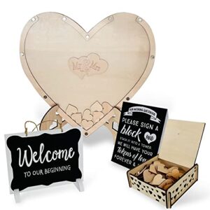 Wedding Guest Book Alternative - Personalized Heart Guest Book, Rustic Wedding Guest Book, Heart Drop Wedding Reception, Heart Frame Wedding Guest Book, Wooden Drop Box, Guest Book Sign