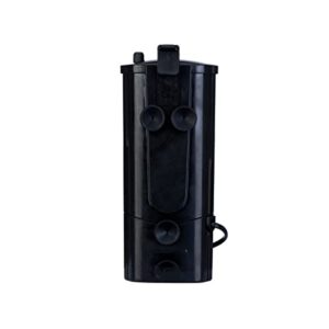 AQUA-ATL Turtle Filter 105 GPH Adjustable Submersible (Up to 40 Gal) Waterfall Turtle Fish Tank Filter (Black Filter)