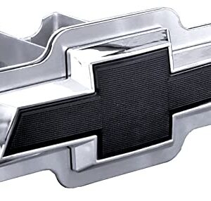 Au-Tomotive Gold, Inc. Class III Trailer Hitch Plug for Chevrolet Black Logo (Chrome on Brushed)