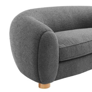 Modway Abundant Boucle Upholstered Fabric Sofa with Gray Finish EEI-6024-GRY