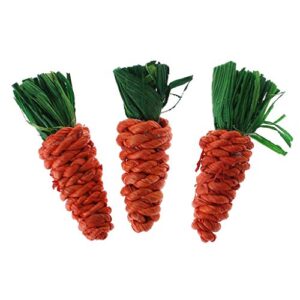 u-m pulabo nice design3pcs carrot shaped rabbit hamster chew bite toys guinea pig tooth cleaning toys