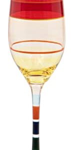 Maturi Hand Painted Stripe Champagne Flute, 220ml, Gift Boxed