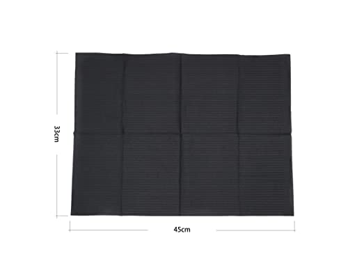 HuoHuo 125PCS Disposable Dentistry Bibs Sheets Cloths,Size 13 X 18 inches Table Covers Clean Pad,Personal Supplies for Underpad Hygiene (Black)