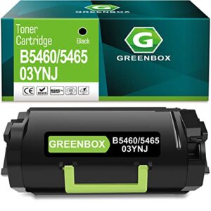 greenbox remanufactured 03ynj high yield toner cartridge replacement for dell b5460 b5465 03ynj 332-0131 for b5460dn b5465dnf printer (45,000 pages, 1 black)