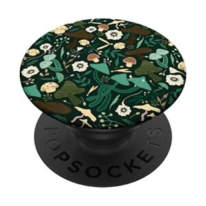 aesthetic mushroom pattern cottagcore fungi nature popsockets swappable popgrip