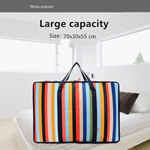 AI-LAFU 1pc Storage Clothes Bag, Large Capacity Supper Strong Orange Stripes Storage Bag, Waterproof Sturdy Oxford AILAFUXLD-O 0