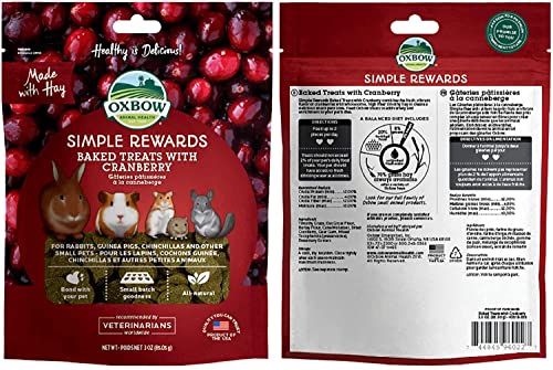 Simple Rewards, All Natural Baked Treats Combo Variety Pack- 4 Flavors ( Cranberry, Apple & Banana, Bell Pepper, Carrot & Dill) 3 Ounce Resealable Pack