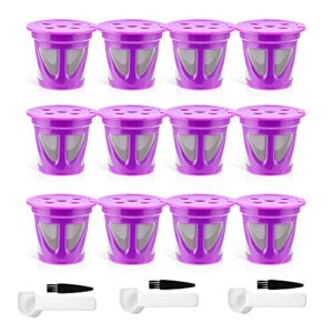 12pcs reusable k cups for keurig supreme and k supreme plus,12 refillable kcups coffee filters for keurig k supreme