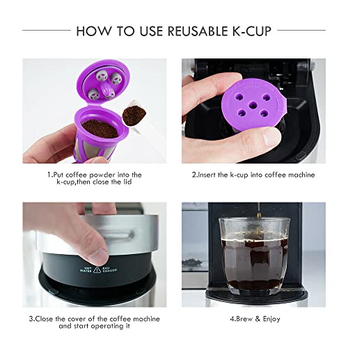 12pcs Reusable K Cups for Keurig Supreme and K Supreme Plus,12 Refillable Kcups Coffee Filters for Keurig K Supreme