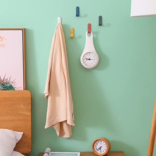 Adhesive Hooks Utility Wall Key for Decorative Holder Rack Self Towels, Hats, Shower, Kitchen, Living Room, Office(6 Pcs)