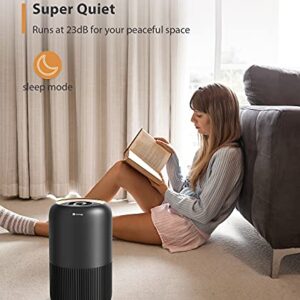 HEPA Air Purifiers for Bedroom- Dreamegg Quiet Air Purifiers for Pets Allergy Dander Odor for Small Room, Activated Carbon Filter for Pet Smell, Room Pet Air Cleaners Removes 99.97% Pollen Smoke Dust Mold