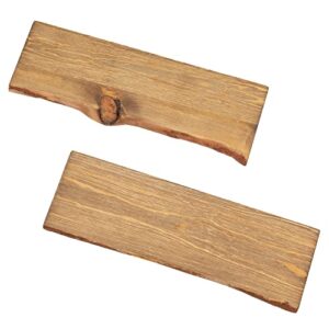 pipe decor 24” sustainable trail brown live edge wood shelf (wood only) 2-pack