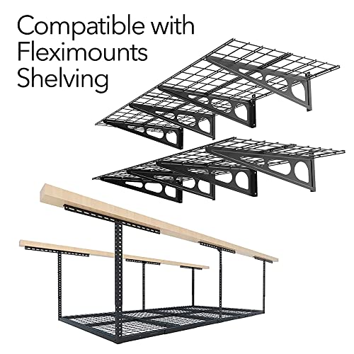 Resilia - Garage Shelf Liners, Compatible with Fleximounts, Fits Floating & Overhead Garage Storage Racks, Ceiling and Wall-Mount Shelf Liners, 48 Inch x 96 Inch Heavy-Duty Textured Vinyl, Clear